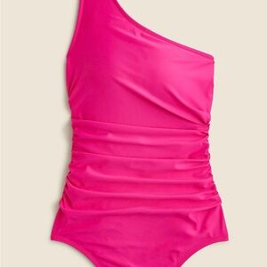 J. Crew Sleek Ruched One-shoulder one piece swimsuit